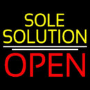 Yellow Sole Solution Open Handmade Art Neon Sign
