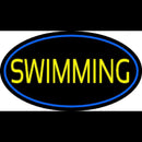 Yellow Swimming With Blue Border Handmade Art Neon Sign