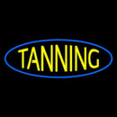Yellow Tanning Blue Oval Handmade Art Neon Sign