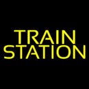 Yellow Train Station Handmade Art Neon Sign