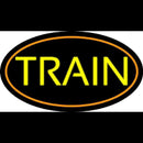 Yellow Train With Border Handmade Art Neon Sign
