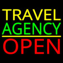 Yellow Travel Green Agency Open Handmade Art Neon Sign