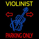Yellow Violinist Red Parking Only Handmade Art Neon Sign