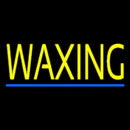 Yellow Waxing Blue Line Handmade Art Neon Sign