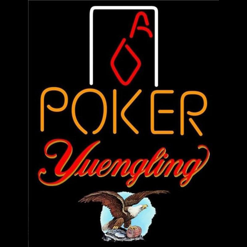Yuengling Poker Squver Ace Beer Sign Handmade Art Neon Sign