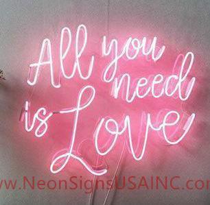 All You Need Is Love Pink Wedding Home Deco Neon Sign