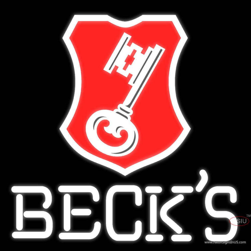 Beck Key Label Neon Beer Sign