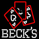 Becks Ace And Poker Neon Sign x