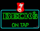 Beck On Tap Key Label Neon Beer Sign