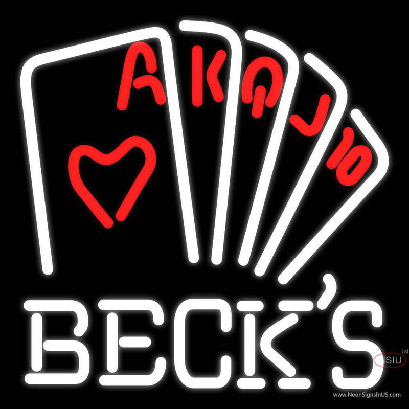 Becks Poker Series Neon Sign