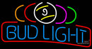 Bud Light Billiard Balls Neon Beer Sign