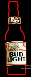 Bud Light Bottle Neon Beer Sign