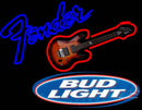 Bud Light Fender GUITAR Neon Sign  