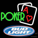 Bud Light Green Poker Neon Sign