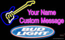 Bud Light GUITAR Logo Neon Sign  