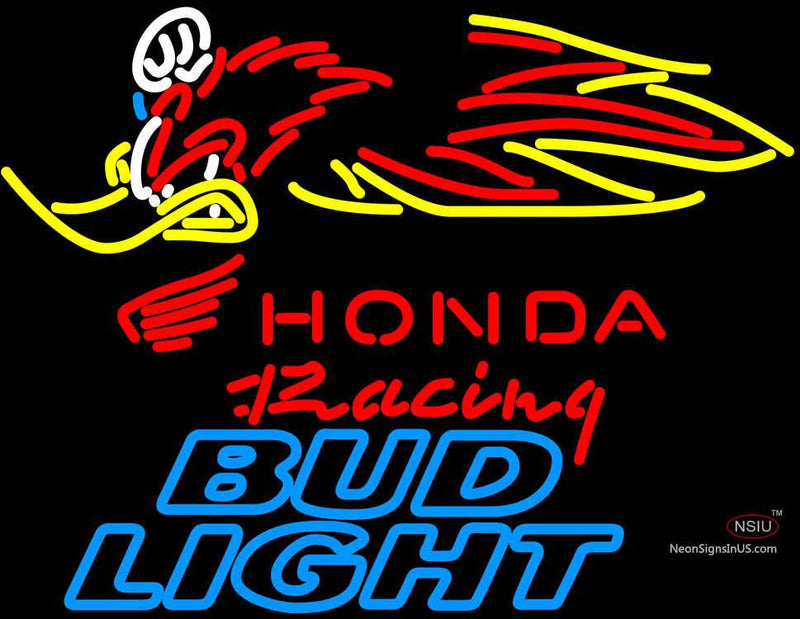 Bud Light Honda Racing Woody Woodpecker Crf  Neon Sign