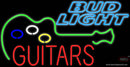Bud Light Neon GUITAR Flashing Neon Sign  