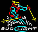 Bud Light Snow Skier Neon Beer Sign