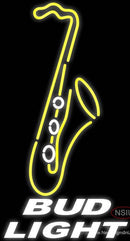 Bud Light Yellow Saxophone Neon Sign