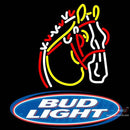 Bud Light Logo Horse Neon Beer Sign