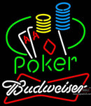 Budweiser Poker Ace Coin Table Neon Sign 