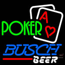 Busch Beer Green Poker Neon Sign