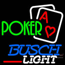 Busch Light Green Poker Neon Sign x