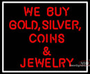 Gold Silver Coins Neon Sign