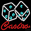 Casino With Dice Neon Sign x