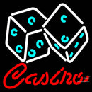Casino With Dice Neon Sign x