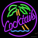 Cocktail Oval Palm Tree Neon Sign x