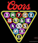 Coors Ball Billiards Pool Neon Beer Sign  