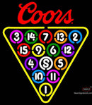 Coors Ball Billiards Pool Neon Beer Sign  