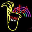 Coors Beer Saxophone Neon Sign