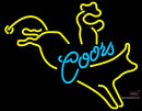 Coors Bucking Bronco Neon Beer Sign