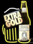 Coors Extra Gold Yellow Neon Beer Sign
