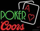 Coors Green Poker Neon Sign 7 