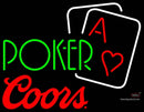 Coors Green Poker Neon Sign 7 