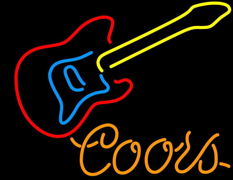 Coors Guitar Neon Beer Sign