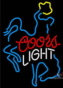 Coors Light Bucking Bronco Neon Beer Sign