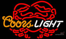 Coors Light Crab Logo Neon Beer Sign