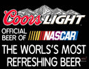 Coors Light Logo With NASCAR- Neon Sign