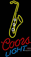 Coors Light Yellow Saxophone Neon Sign