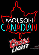 Coors Light Molson Leaf Hockey Neon Sign  
