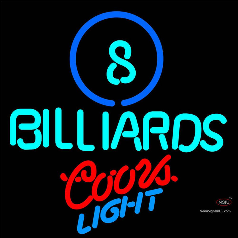 Coors Light Neon Ball Billiards Pool Neon Beer Sign   x