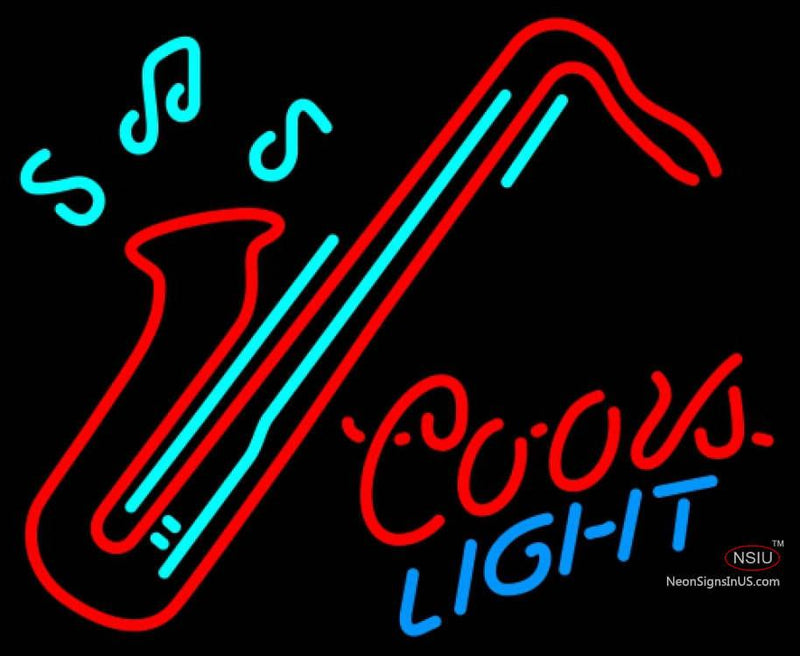 Coors Light Neon Saxophone Neon Sign  