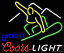 Coors Light Snowboard Neon Beer Sign