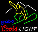 Coors Light Snowboard Neon Beer Sign