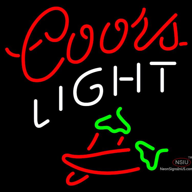 Coors Light Two Chili Pepper Neon Beer Sign x