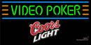 Coors Light Video Poker Neon Sign 7 